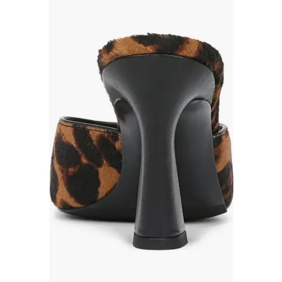 💕FAVORITE DAUGHTER Katharin Calf Hair Sandal Brandy Brown Leopard Print 11 NWT